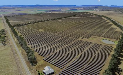 An artist's impression of the Warwick Solar Farm